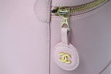 画像をギャラリービューアに読み込む, CHANEL シャネル ココマーク バニティバッグ 縦型 ハンドバッグ 8番台 キャビアスキン ピンク ゴールド金具 良品 中古 55994