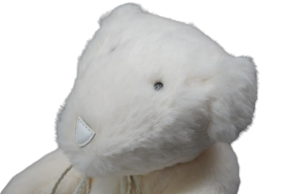 GUCCI グッチ GGキャンバス ファー ぬいぐるみ 人形 テディーベア クマ ホワイト 白 7077722 美品 中古 55996