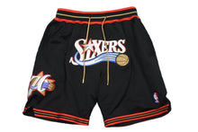 画像をギャラリービューアに読み込む, JUST DON ジャストドン mitchell&amp;ness ミッチェルアンドネス sixers シクサーズ ショートパンツ SHORBW18015-P76 美品 中古 56004