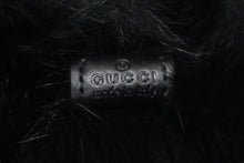 画像をギャラリービューアに読み込む, 極美品 GUCCI グッチ GGキャンバス ファー ぬいぐるみ 人形 テディーベア クマ ブラック 黒 7077722 中古 56017