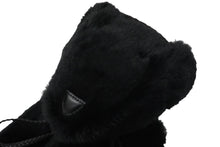 画像をギャラリービューアに読み込む, 極美品 GUCCI グッチ GGキャンバス ファー ぬいぐるみ 人形 テディーベア クマ ブラック 黒 7077722 中古 56018