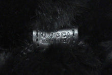 画像をギャラリービューアに読み込む, 極美品 GUCCI グッチ GGキャンバス ファー ぬいぐるみ 人形 テディーベア クマ ブラック 黒 7077722 中古 56018