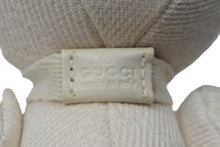 画像をギャラリービューアに読み込む, GUCCI グッチ GGキャンバス ぬいぐるみ 人形 テディーベア クマ ホワイト 白 7077722 美品 中古 56019