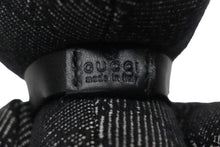 画像をギャラリービューアに読み込む, GUCCI グッチ GGキャンバス ぬいぐるみ 人形 テディーベア クマ ブラック 黒 7077722 美品 中古 56020