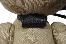 画像をギャラリービューアに読み込む, GUCCI グッチ GGキャンバス ぬいぐるみ 人形 テディーベア クマ ベージュ ブラウン 7077722 美品 中古 56021