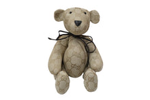 画像をギャラリービューアに読み込む, GUCCI グッチ GGキャンバス ぬいぐるみ 人形 テディーベア クマ ベージュ ブラウン 7077722 美品 中古 56021
