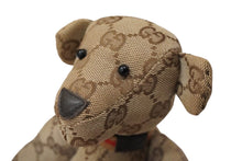 画像をギャラリービューアに読み込む, GUCCI グッチ GGキャンバス ぬいぐるみ 人形 テディーベア クマ ベージュ ブラウン 7077722 美品 中古 56026