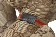 画像をギャラリービューアに読み込む, GUCCI グッチ GGキャンバス ぬいぐるみ 人形 テディーベア クマ ベージュ ブラウン 7077722 美品 中古 56026