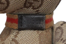 画像をギャラリービューアに読み込む, GUCCI グッチ GGキャンバス ぬいぐるみ 人形 テディーベア クマ ベージュ ブラウン 7077722 美品 中古 56026