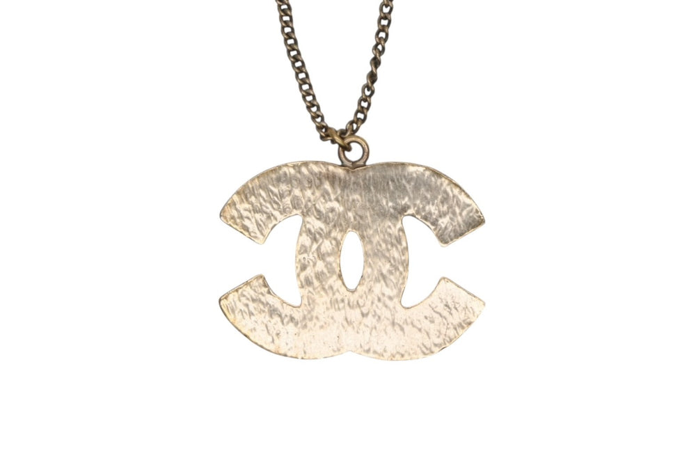 CHANEL Cocomark Necklace Weight Approx. 13.3g Metal Clear Gold Good Condition Used 56035