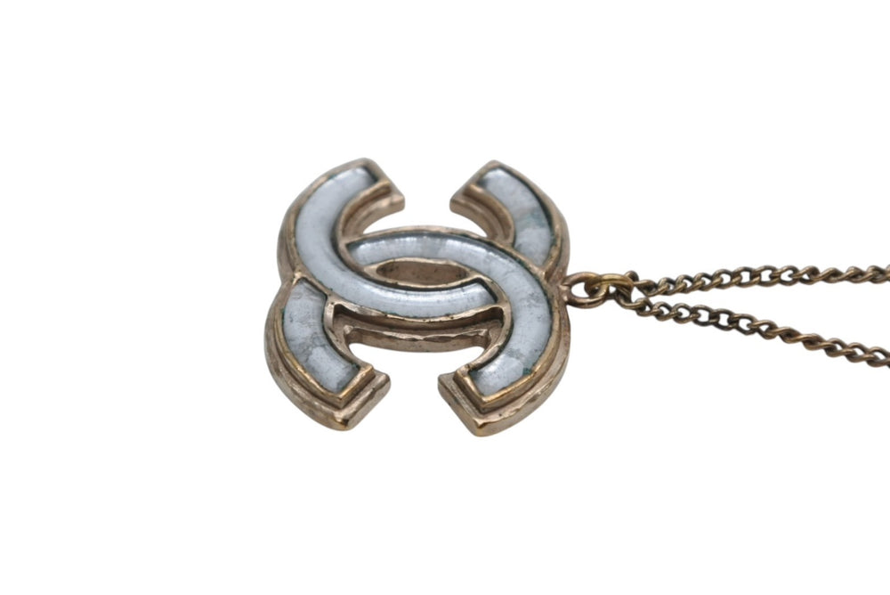 CHANEL Cocomark Necklace Weight Approx. 13.3g Metal Clear Gold Good Condition Used 56035