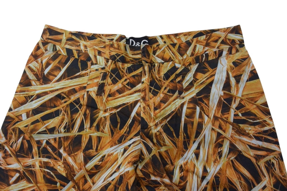 DOLCE&GABBANA Dolce &amp; Gabbana Camouflage Pattern Pants, Cotton, Brown, Size 34/48, Excellent Condition, Used, 4b000561