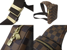 画像をギャラリービューアに読み込む, LOUIS VUITTON ルイヴィトン ダミエ ウエストバッグ ボディバッグ ジェロニモス N51994 ブラウン ゴールド 美品 中古 56108