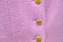 Load image into Gallery viewer, CHANEL シャネル パイル地 スカート 96C ピンク PO6225V04513 ココマーク ボタン ロゴ ヴィンテージ サイズ38 美品 中古 56125