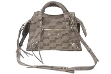 画像をギャラリービューアに読み込む, 新品同様 BALENCIAGA バレンシアガ ショルダーバッグ Neo Cagole XS 22AW 696495 コットンキャンバス シルバー金具 中古 56181