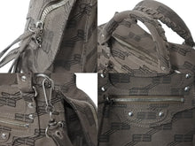 画像をギャラリービューアに読み込む, 新品同様 BALENCIAGA バレンシアガ ショルダーバッグ Neo Cagole XS 22AW 696495 コットンキャンバス シルバー金具 中古 56181