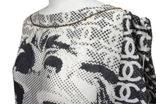画像をギャラリービューアに読み込む, CHANEL シャネル 半袖Ｔシャツ チュニック ライオン ホワイト ブラック コットン シルク 36 P37343V27082 美品 中古 56183