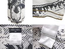 画像をギャラリービューアに読み込む, CHANEL シャネル 半袖Ｔシャツ チュニック ライオン ホワイト ブラック コットン シルク 36 P37343V27082 美品 中古 56183