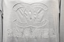 画像をギャラリービューアに読み込む, CHANEL シャネル 七分丈長袖Ｔシャツ ココマーク ドローコード P43485K04412 メタリックシルバー サイズ34 美品 中古 56184