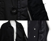 Load image into Gallery viewer, Sacai サカイ コート 21AW ミリタリー ブラック コットン ナイロン サイズ2 SCM-035 シルバー金具 中古 56223