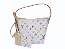 画像をギャラリービューアに読み込む, 新品未使用 LOUIS VUITTON ルイヴィトン ハンドバッグ オールインBB 2025 M13089 モノグラム マルチカラー ホワイト 村上隆 ゴールド金具 中古 4b005