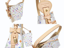 画像をギャラリービューアに読み込む, 新品未使用 LOUIS VUITTON ルイヴィトン ハンドバッグ オールインBB 2025 M13089 モノグラム マルチカラー ホワイト 村上隆 ゴールド金具 中古 4b005