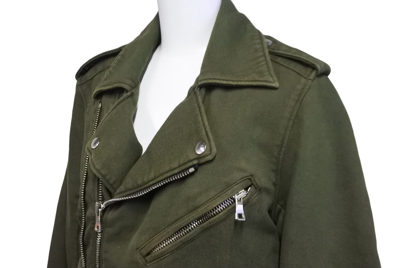 BALMAIN バルマン ライダースジャケット ジャケット スウェット カーキ W4HT245C307 美品 中古 56253 – Casanova  Vintage