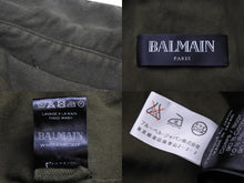 画像をギャラリービューアに読み込む, BALMAIN バルマン ライダースジャケット ジャケット スウェット カーキ W4HT245C307 美品 中古 56253