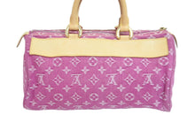 画像をギャラリービューアに読み込む, LOUIS VUITTON ルイヴィトン ハンドバッグ M95214 デニム ネオスピーディ ピンク ゴールド金具 美品 中古 56269