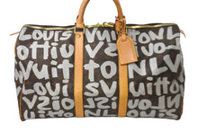 画像をギャラリービューアに読み込む, LOUIS VUITTON ルイヴィトン ボストンバッグ M92197 モノグラムグラフィティ キーポル50 ブラウン ゴールド金具 良品 中古 56297