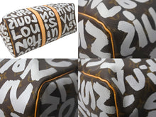 画像をギャラリービューアに読み込む, LOUIS VUITTON ルイヴィトン ボストンバッグ M92197 モノグラムグラフィティ キーポル50 ブラウン ゴールド金具 良品 中古 56297