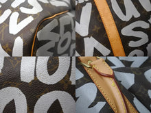 画像をギャラリービューアに読み込む, LOUIS VUITTON ルイヴィトン ボストンバッグ M92197 モノグラムグラフィティ キーポル50 ブラウン ゴールド金具 良品 中古 56297