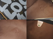 画像をギャラリービューアに読み込む, LOUIS VUITTON ルイヴィトン ボストンバッグ M92197 モノグラムグラフィティ キーポル50 ブラウン ゴールド金具 良品 中古 56297