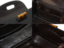 画像をギャラリービューアに読み込む, 新品同様 GUCCI グッチ ハンドバッグ 2WAY ショルダーバッグ ブラウン クロコ バンブー レザー 000 01 018 中古 56319