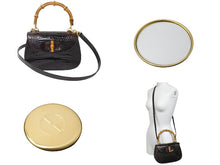 画像をギャラリービューアに読み込む, 新品同様 GUCCI グッチ ハンドバッグ 2WAY ショルダーバッグ ブラウン クロコ バンブー レザー 000 01 018 中古 56319