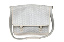 Load image into Gallery viewer, GOYARD ゴヤール ショルダーバッグ グランブルーGM ヘリンボーン柄 ARN020081 PVC レザー ホワイト シルバー金具 良品 中古 56320