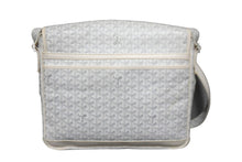 Load image into Gallery viewer, GOYARD ゴヤール ショルダーバッグ グランブルーGM ヘリンボーン柄 ARN020081 PVC レザー ホワイト シルバー金具 良品 中古 56320