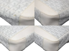 Load image into Gallery viewer, GOYARD ゴヤール ショルダーバッグ グランブルーGM ヘリンボーン柄 ARN020081 PVC レザー ホワイト シルバー金具 良品 中古 56320
