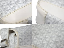 Load image into Gallery viewer, GOYARD ゴヤール ショルダーバッグ グランブルーGM ヘリンボーン柄 ARN020081 PVC レザー ホワイト シルバー金具 良品 中古 56320