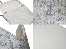 Load image into Gallery viewer, GOYARD ゴヤール ショルダーバッグ グランブルーGM ヘリンボーン柄 ARN020081 PVC レザー ホワイト シルバー金具 良品 中古 56320