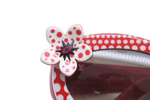画像をギャラリービューアに読み込む, LOUIS VUITTON ルイヴィトン サングラス 草間彌生 ドット柄 レッド ホワイト Z0479E ゴールド金具 美品 中古 56351