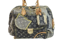 画像をギャラリービューアに読み込む, LOUIS VUITTON ルイヴィトン モノグラム デニム パッチワーク ボウリィ ショルダーバッグ M95377 グレー 良品 中古 56352