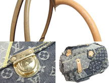 画像をギャラリービューアに読み込む, LOUIS VUITTON ルイヴィトン モノグラム デニム パッチワーク ボウリィ ショルダーバッグ M95377 グレー 良品 中古 56352