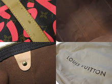画像をギャラリービューアに読み込む, 新品同様 LOUIS VUITTON ルイヴィトン モノグラム グラフティ キーポル50 ボストンバッグ ピンク スプラウス M93698 中古 56380