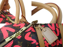 画像をギャラリービューアに読み込む, 新品同様 LOUIS VUITTON ルイヴィトン モノグラム グラフティ キーポル50 ボストンバッグ ピンク スプラウス M93698 中古 56380