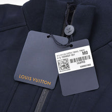 将图片加载到图库查看器，新品未使用 LOUIS VUITTON ルイ ヴィトン ナイロン ジップトラックジャケット ポリエステル シルク ネイビー 中古 4a005639