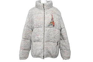 極美品 CHANEL シャネル ウールダウンジャケット ビジュー ライン