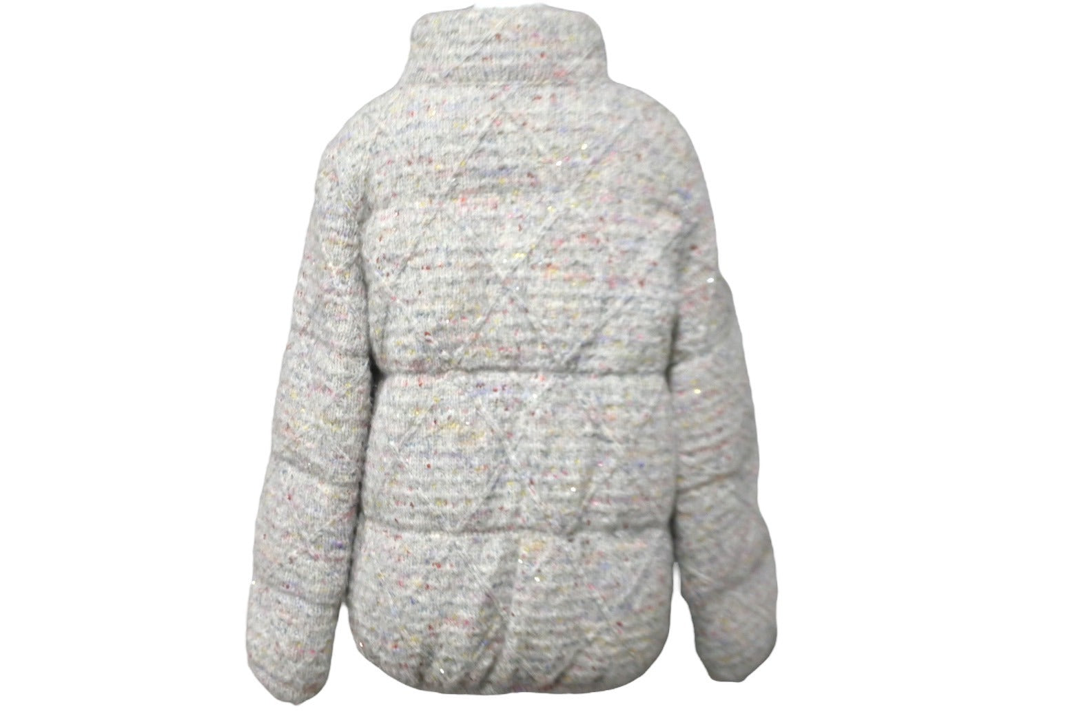 極美品 CHANEL シャネル ウールダウンジャケット ビジュー ライン