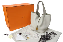 Load image into Gallery viewer, 極美品 HERMES エルメス ピコタンロックMM ハンドバッグ C刻印 トリヨンクレマンス ベトン グレー 中古 56471