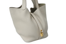 Load image into Gallery viewer, 極美品 HERMES エルメス ピコタンロックMM ハンドバッグ C刻印 トリヨンクレマンス ベトン グレー 中古 56471